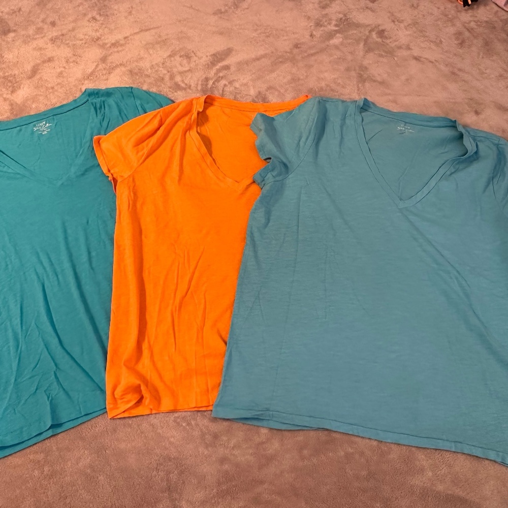 EUC LOT IF 3 J CREW SLUB COTTON TSHIRTS SZ XXL
